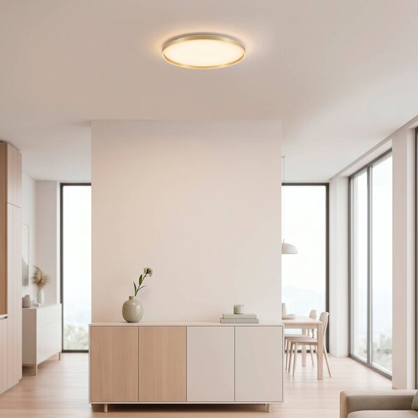 JUST LIGHT. GmbH Lampa sufitowa Madlen, możliwość ściemniania, mosiężny / złoty, salon / jadalnia, metal, nowoczesny
