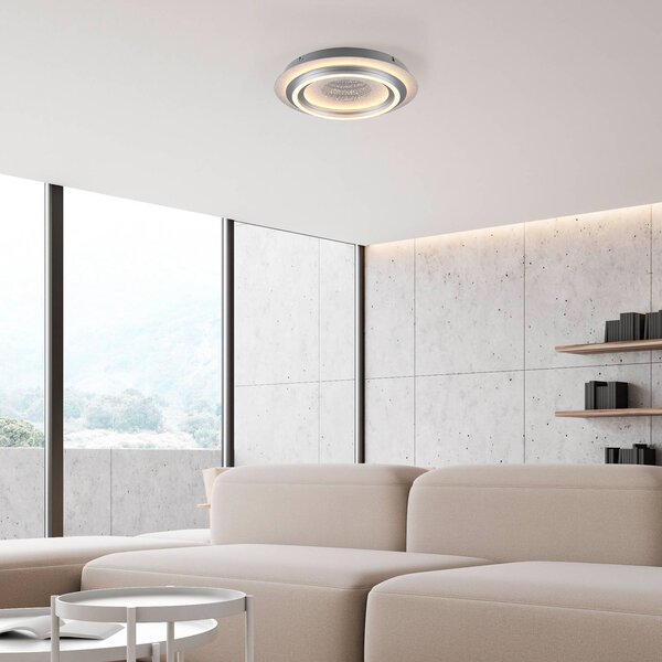 JUST LIGHT. GmbH Lampa sufitowa Cichio, aluminiowy / szary / cynkowy, salon / jadalnia, metal, nowoczesny