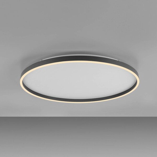 JUST LIGHT. GmbH Lampa sufitowa Madlen, możliwość ściemniania, czarny, salon / jadalnia, metal, nowoczesny