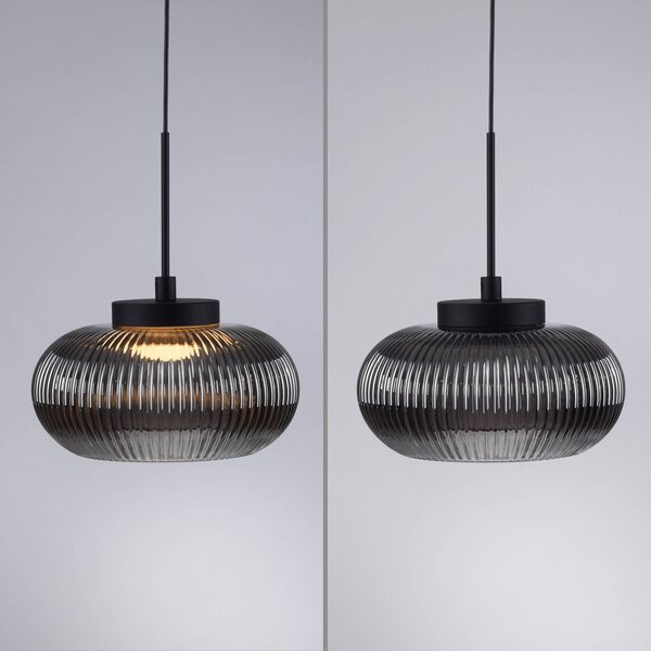 JUST LIGHT. GmbH Lampa wisząca Noctis, możliwość ściemniania, aluminiowy / szary / cynkowy, salon / jadalnia, szkło, nowoczesny
