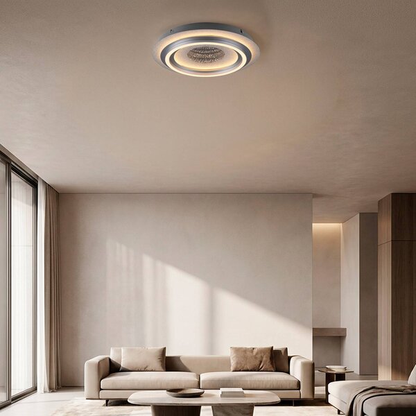 JUST LIGHT. GmbH Lampa sufitowa Cichio, aluminiowy / szary / cynkowy, salon / jadalnia, metal, nowoczesny