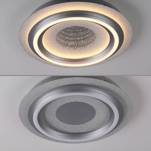 JUST LIGHT. GmbH Lampa sufitowa Cichio, aluminiowy / szary / cynkowy, salon / jadalnia, metal, nowoczesny