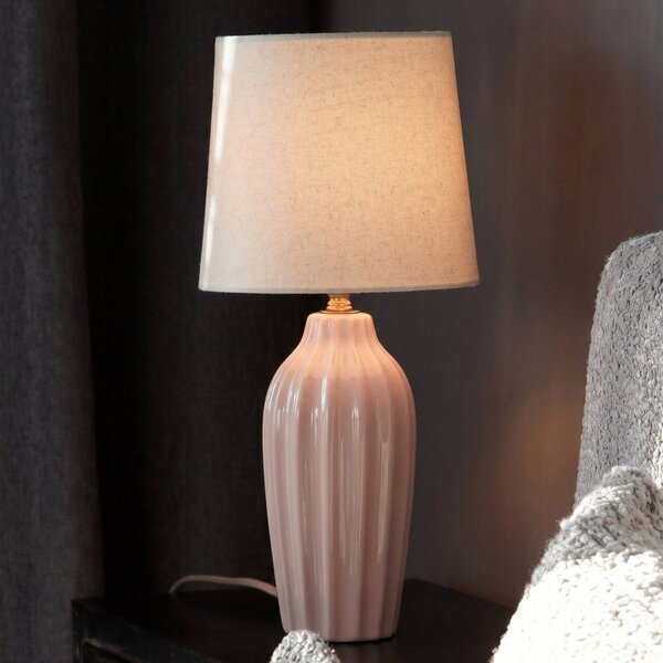 PR Home Lampa stołowa Lyon, fioletowy / różowy / bladoróżowy, przedpokój, ceramika, skandynawski