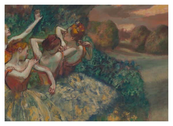 Obraz - Edgar Degas, Four Dancers, reprodukcje (70x50 cm)