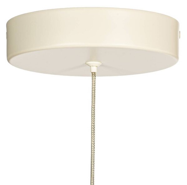 Lampa wisząca Tamani Lucande, możliwość ściemniania, kremowy / amber, salon / jadalnia, tkanina / materiał / jedwab, design
