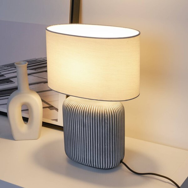 Pauleen Lampa stołowa Pure Shine, biały / opal, salon / jadalnia, ceramika, młodzieżowy