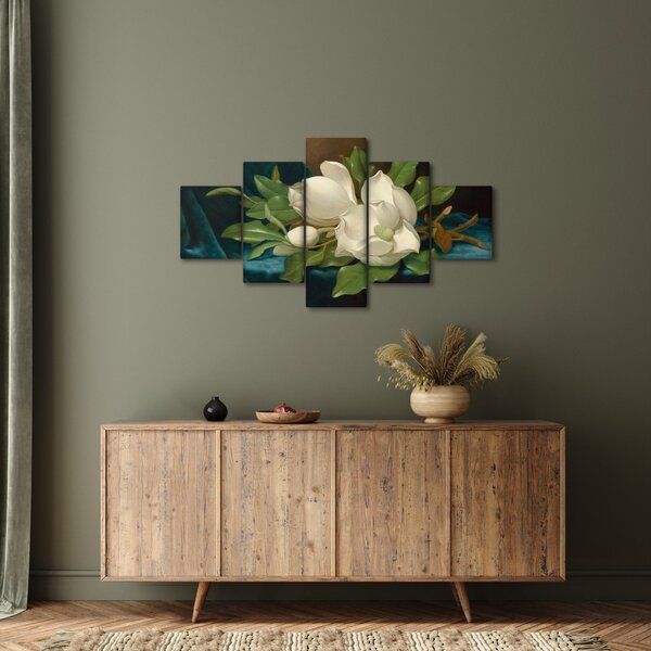 Obraz - Martin Johnson Heade, Giant Magnolias on a Blue Velvet Cloth, reprodukcje (125x70 cm)