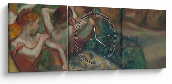 Obraz - Edgar Degas, Four Dancers, reprodukcje (z zegarem) (90x30 cm)