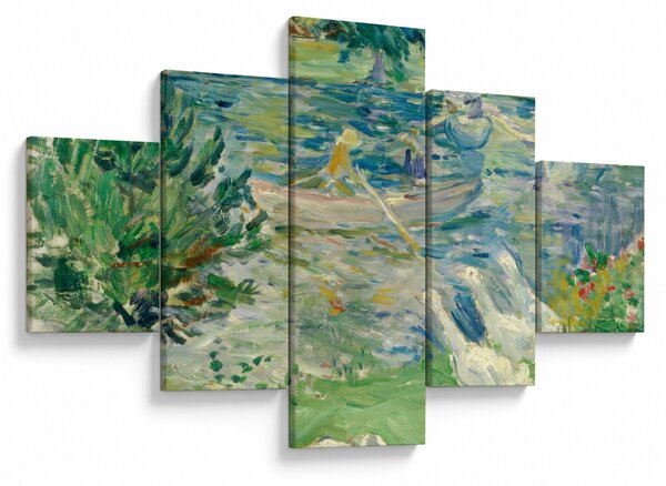 Obraz - Berthe Morisot, Girl in a Boat with Geese, reprodukcje (125x70 cm)