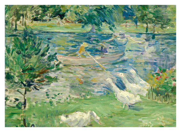 Obraz - Berthe Morisot, Girl in a Boat with Geese, reprodukcje (70x50 cm)