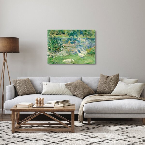 Obraz na szkle - Berthe Morisot, Girl in a Boat with Geese, reprodukcje (70x50 cm)