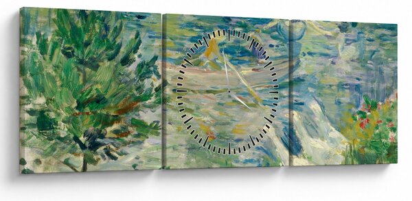 Obraz - Berthe Morisot, Girl in a Boat with Geese, reprodukcje (z zegarem) (90x30 cm)