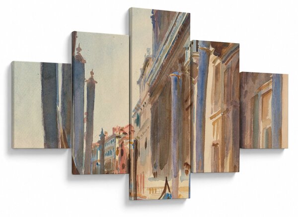 Obraz - John Singer Sargent, Gondola Moorings on the Grand Canal, reprodukcje (125x70 cm)