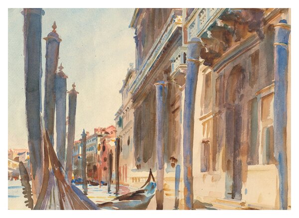 Obraz - John Singer Sargent, Gondola Moorings on the Grand Canal, reprodukcje (70x50 cm)