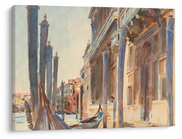 Obraz - John Singer Sargent, Gondola Moorings on the Grand Canal, reprodukcje (70x50 cm)