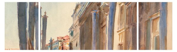 Obraz - John Singer Sargent, Gondola Moorings on the Grand Canal, reprodukcje (170x50 cm)