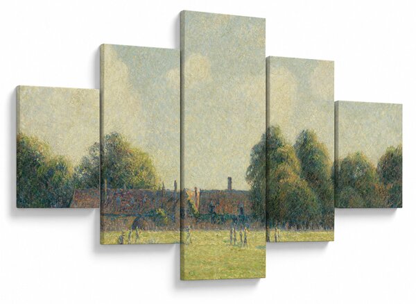 Obraz - Camille Pissarro, Hampton Court Green, reprodukcje (125x70 cm)