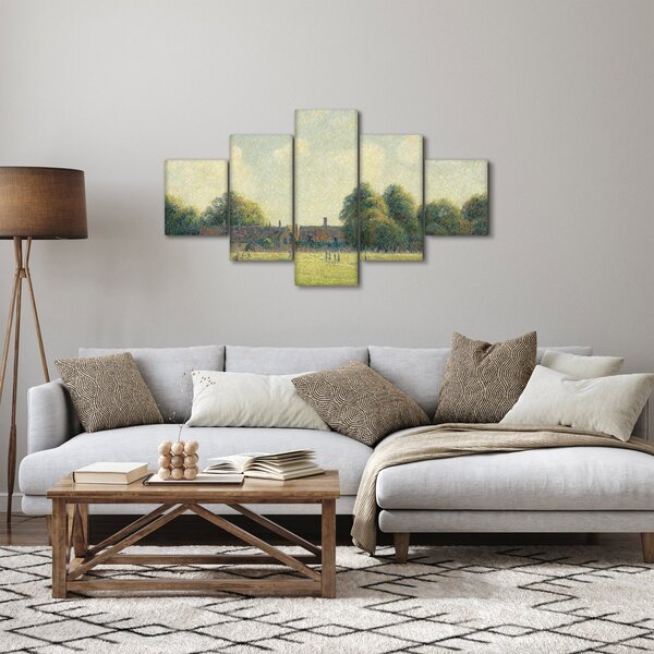 Obraz - Camille Pissarro, Hampton Court Green, reprodukcje (125x70 cm)