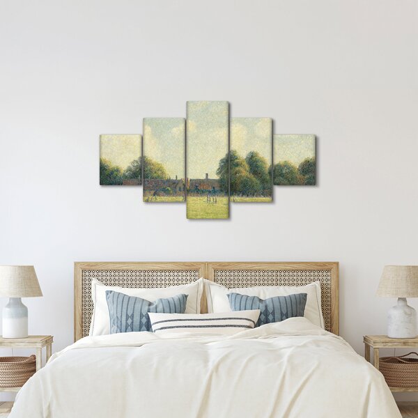 Obraz - Camille Pissarro, Hampton Court Green, reprodukcje (125x70 cm)
