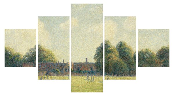 Obraz - Camille Pissarro, Hampton Court Green, reprodukcje (125x70 cm)
