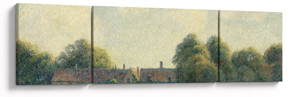 Obraz - Camille Pissarro, Hampton Court Green, reprodukcje (170x50 cm)