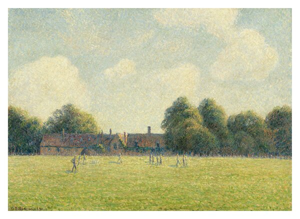 Obraz na szkle - Camille Pissarro, Hampton Court Green, reprodukcje (70x50 cm)