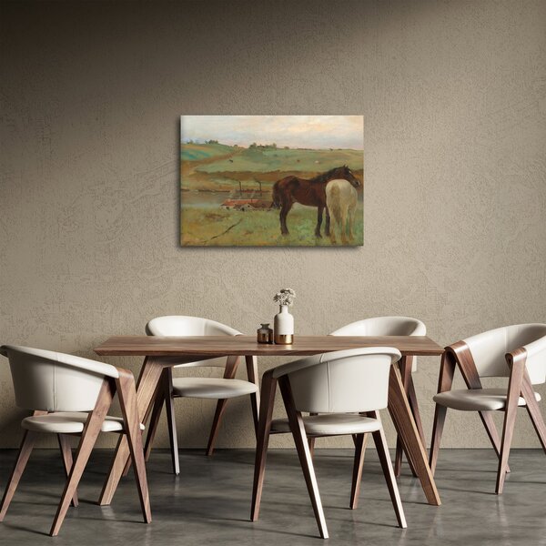 Obraz - Edgar Degas, Horses in a Meadow, reprodukcje (70x50 cm)