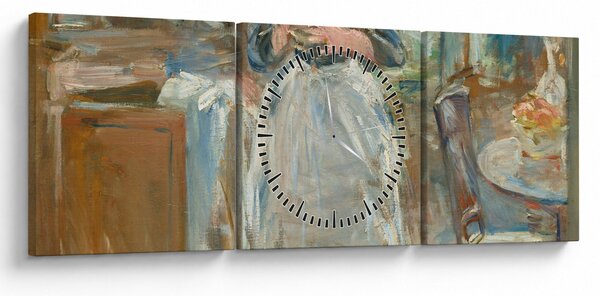 Obraz - Berthe Morisoti, In the Dining Room, reprodukcje (z zegarem) (90x30 cm)