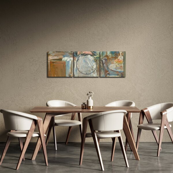 Obraz - Berthe Morisoti, In the Dining Room, reprodukcje (z zegarem) (90x30 cm)
