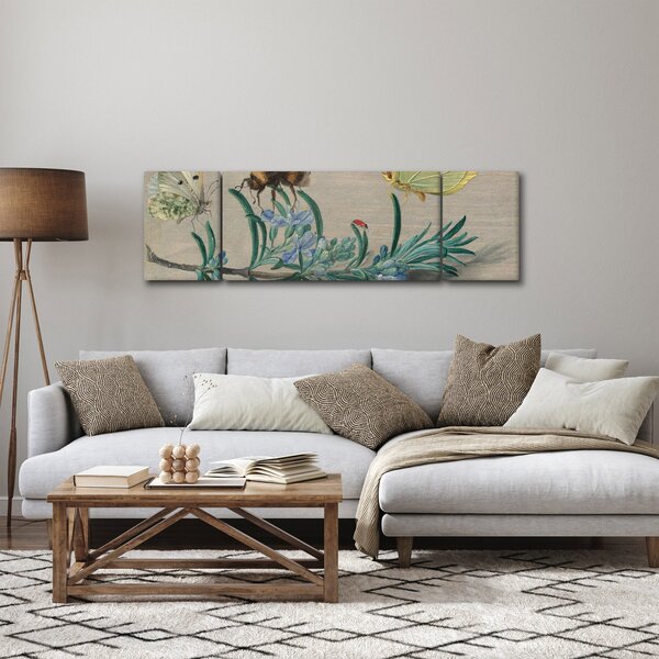 Obraz - Jan van Kessel the Elder, Insects and a Sprig of Rosemary, reprodukcje (170x50 cm)