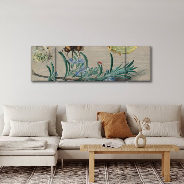 Obraz - Jan van Kessel the Elder, Insects and a Sprig of Rosemary, reprodukcje (170x50 cm)