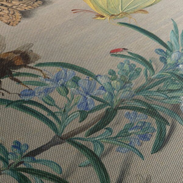 Obraz - Jan van Kessel the Elder, Insects and a Sprig of Rosemary, reprodukcje (z zegarem) (90x30 cm)