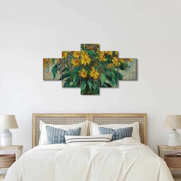 Obraz - Claude Monet, Jerusalem Artichoke Flowers, reprodukcje (125x70 cm)