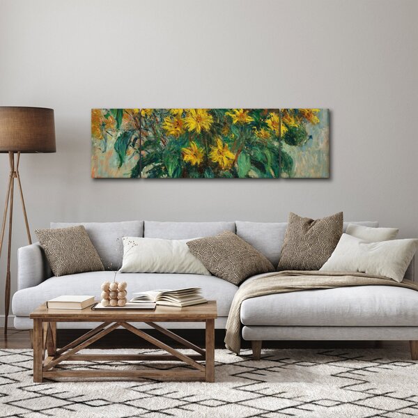 Obraz - Claude Monet, Jerusalem Artichoke Flowers, reprodukcje (170x50 cm)