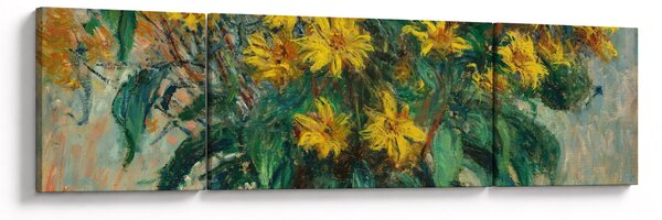 Obraz - Claude Monet, Jerusalem Artichoke Flowers, reprodukcje (170x50 cm)