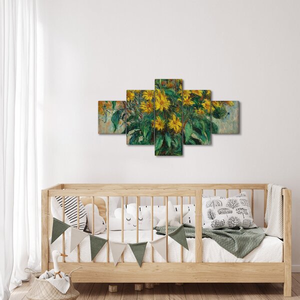 Obraz - Claude Monet, Jerusalem Artichoke Flowers, reprodukcje (125x70 cm)