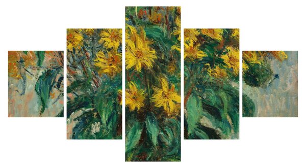 Obraz - Claude Monet, Jerusalem Artichoke Flowers, reprodukcje (125x70 cm)