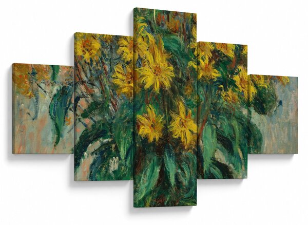 Obraz - Claude Monet, Jerusalem Artichoke Flowers, reprodukcje (125x70 cm)