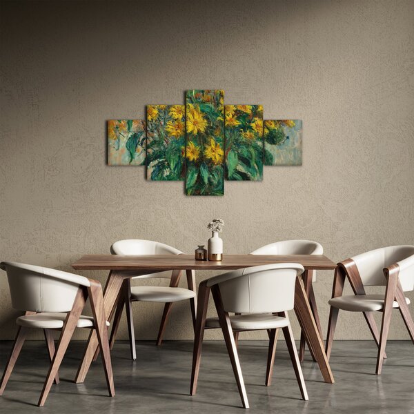 Obraz - Claude Monet, Jerusalem Artichoke Flowers, reprodukcje (125x70 cm)