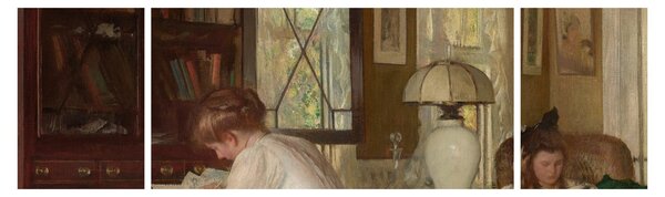 Obraz - Edmund Tarbell, Josephine and Mercie, reprodukcje (170x50 cm)