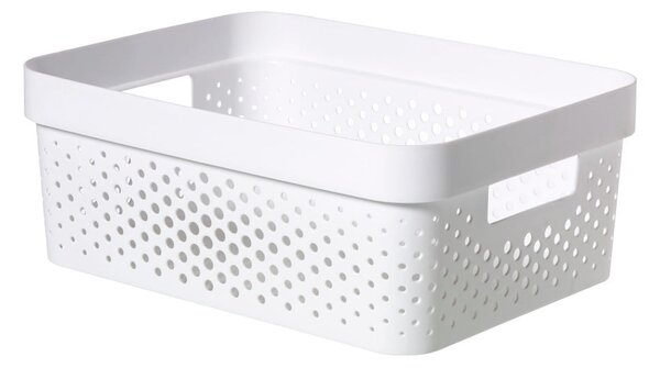 Biały koszyk Curver Infinity Dots, 11 l