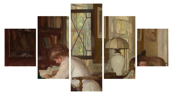 Obraz - Edmund Tarbell, Josephine and Mercie, reprodukcje (125x70 cm)