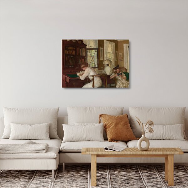 Obraz na szkle - Edmund Tarbell, Josephine and Mercie, reprodukcje (70x50 cm)