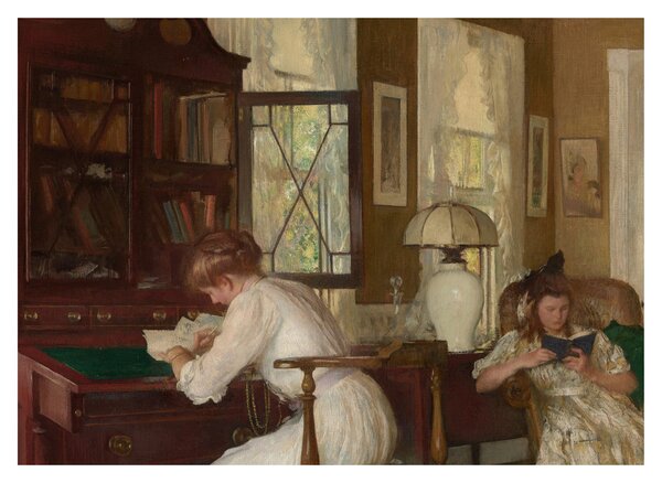 Obraz - Edmund Tarbell, Josephine and Mercie, reprodukcje (70x50 cm)