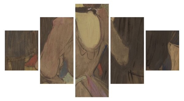 Obraz - Henri de Toulouse-Lautrec, La Goulue and Her Sister, reprodukcje (125x70 cm)
