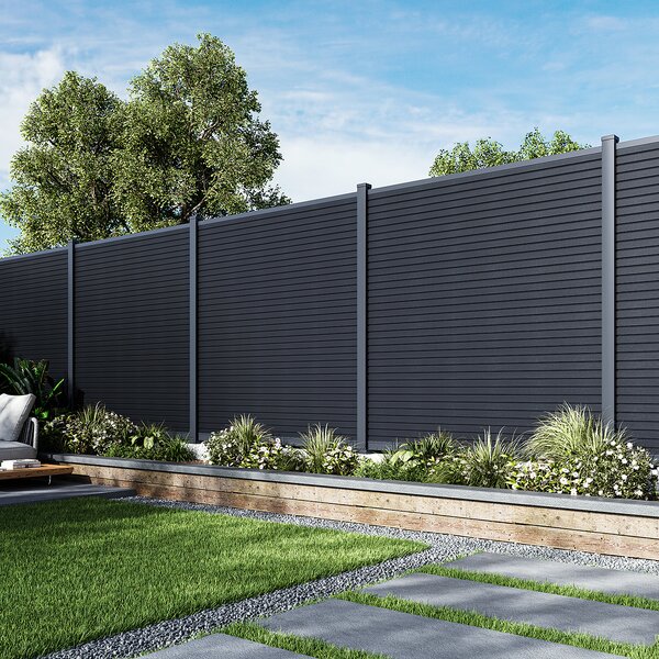 Panel ogrodzeniowy do twardego podłoża 1,8 m CITY Anthracite - Gutroof