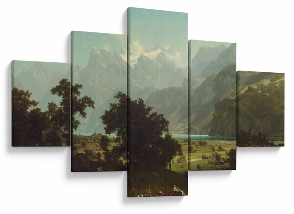 Obraz - Albert Bierstadt, Lake Lucerne, reprodukcje (125x70 cm)