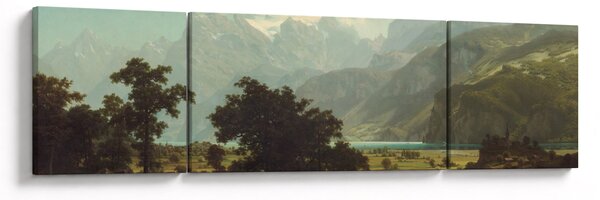 Obraz - Albert Bierstadt, Lake Lucerne, reprodukcje (170x50 cm)
