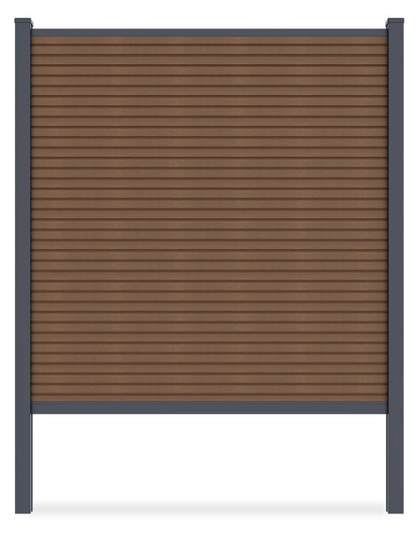 Panel ogrodzeniowy do miękkiego podłoża 1,8 m CITY Teak - Gutroof