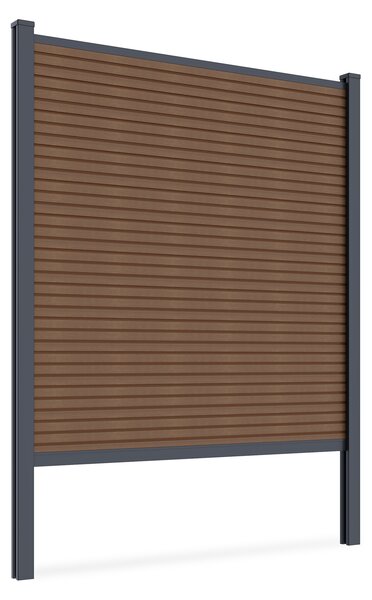 Panel ogrodzeniowy do miękkiego podłoża 1,8 m CITY Teak - Gutroof